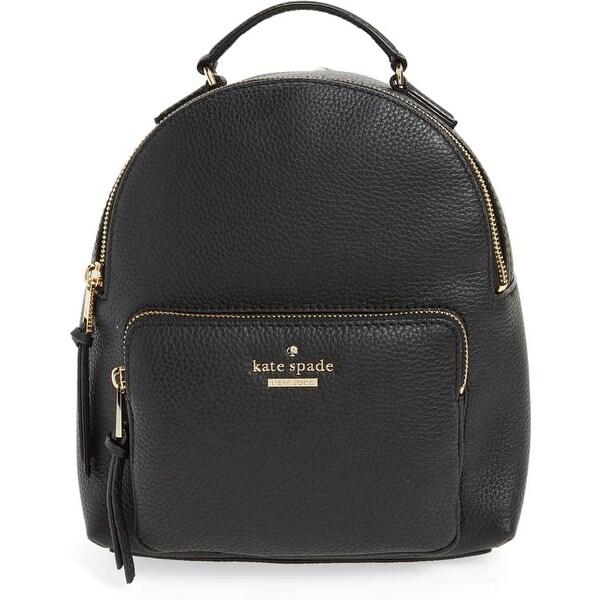 kate spade black leather backpack