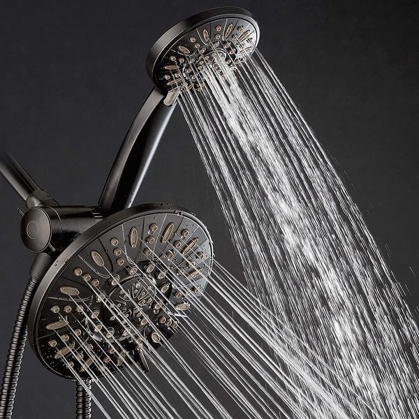 AquaDance Oil Rubbed Bronze 7 inch 3 Way Rainfall Shower head Combo