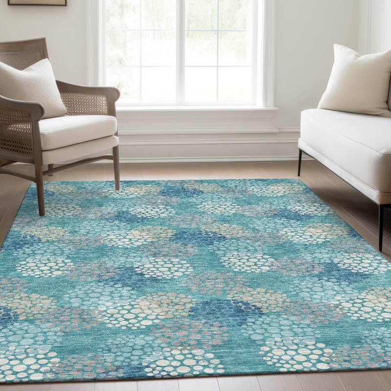Premium Washable Super Soft Contemporary Clusters Mayfield Rug