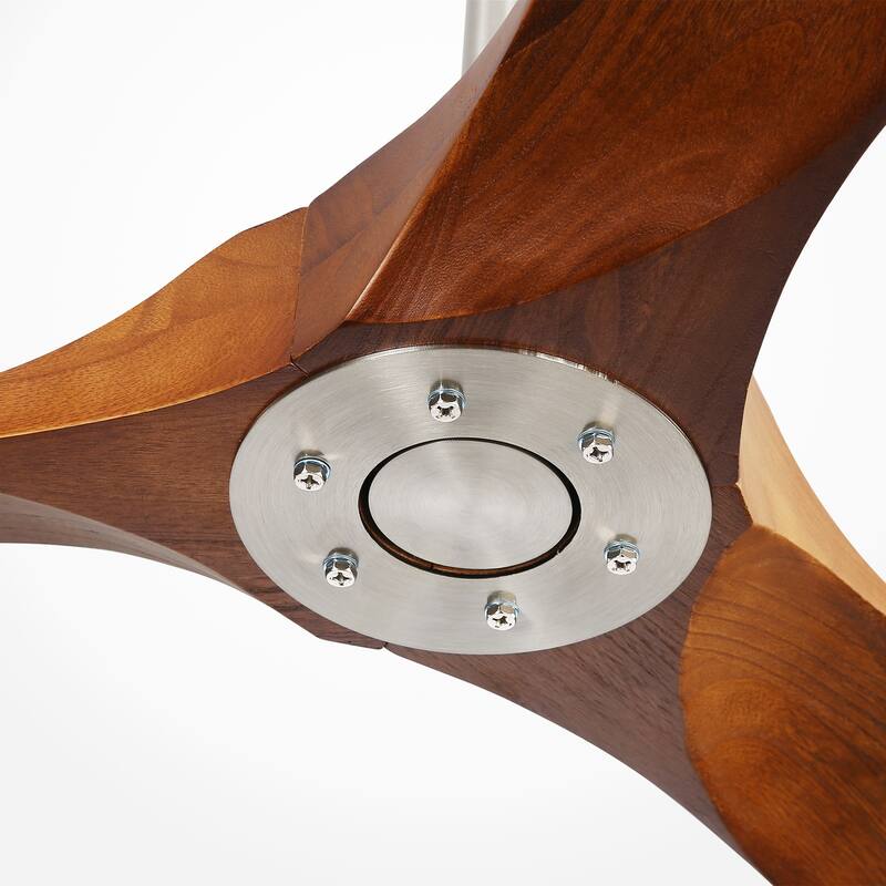 Sofucor 60 Inch Ceiling Fan No Light With Remote Control 3 Fan Blades Reversible DC Motor Timer Farmhouse