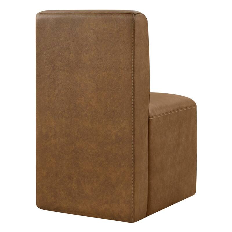 Spruce & Spring Charlotte Upholstered Dining Chairs with Casters Set of 2