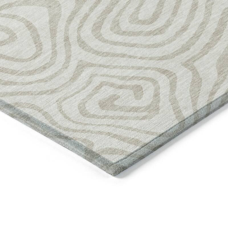 HomeRoots Abstract Transitional Rectangle Outdoor Rug