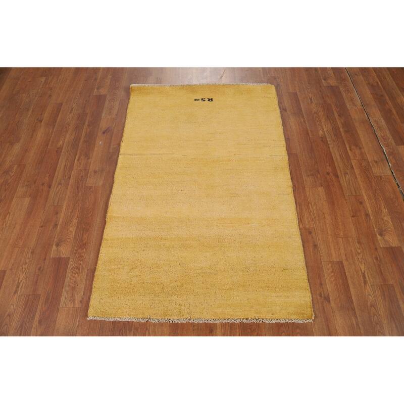 Gabbeh Modern Foyer Rug Hand-Knotted Contemporary Wool Carpet - 2'8"x 4'1"