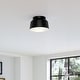 preview thumbnail 1 of 13, Hunter Cranbrook 1-Light Flush Mount Ceiling Light - Bathroom, Office, Hall, Kitchen - Mid-Century Modern - Damp Rated! Matte Black