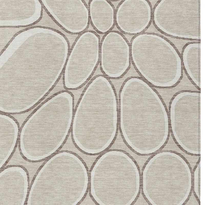 HomeRoots Abstract Transitional Rectangle Outdoor Rug