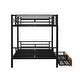 preview thumbnail 10 of 8, Metal Full Size Convertible Bunk Bed with 2 Storage Drawers, Black - Durable and Versatile Design for Flexible Living