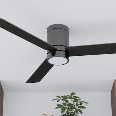 52" Prominence Home Espy Gun Metal Contemporary Indoor LED Ceiling Fan with Light, Remote Control - 52