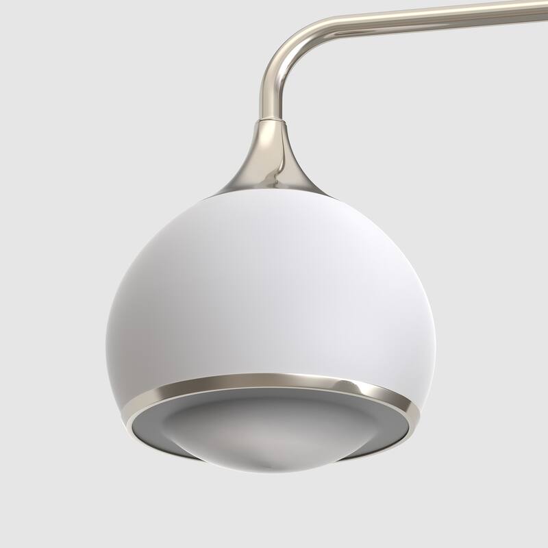 YANSUN 3-Light Vanity Light Bath Fixture with Curved Metal Arms