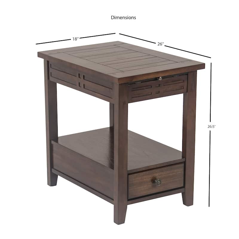 Steve Silver Vallee Mocha Cherry Chairside Table
