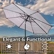 preview thumbnail 6 of 21, Sunnydaze Aluminum Outdoor Patio Umbrella with Tilt and Crank