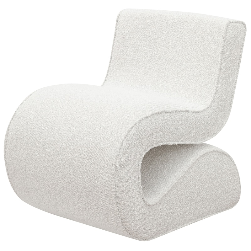 Ronea Boucle Upholstered Armless Curved Chair