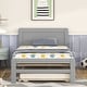 preview thumbnail 17 of 23, Twin Size Platform Bed w/Trundle & Headboard, Twin Bed Frame for Kids