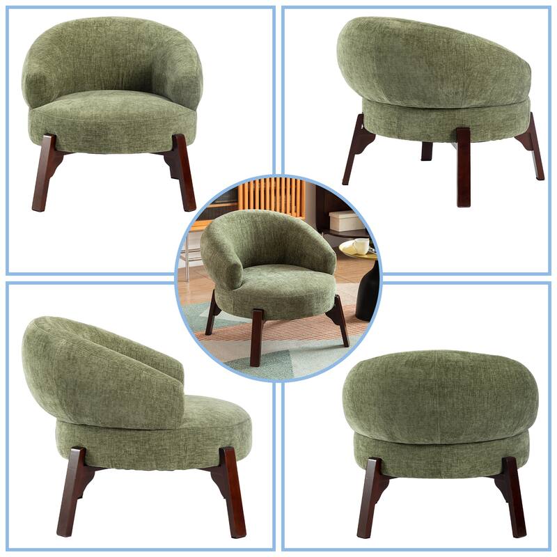 XINMICS Modern Accent Chair Upholstered Armchair for Living Room, Bedroom
