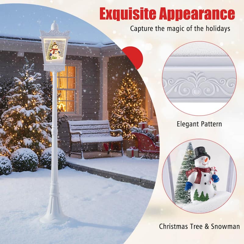 Costway 8 ft Musical Christmas Streetlight with Warm White LED Lights - See Details