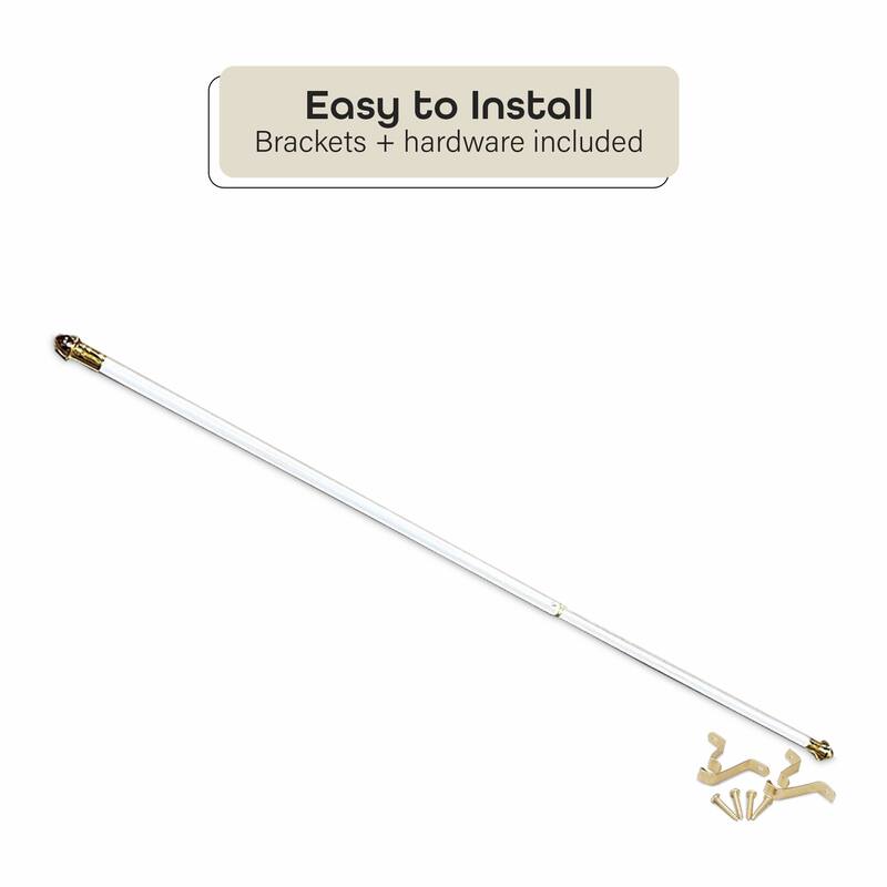 ACHIM Fantasia 7/16" Cafe Curtain Rod 3/4" Projection