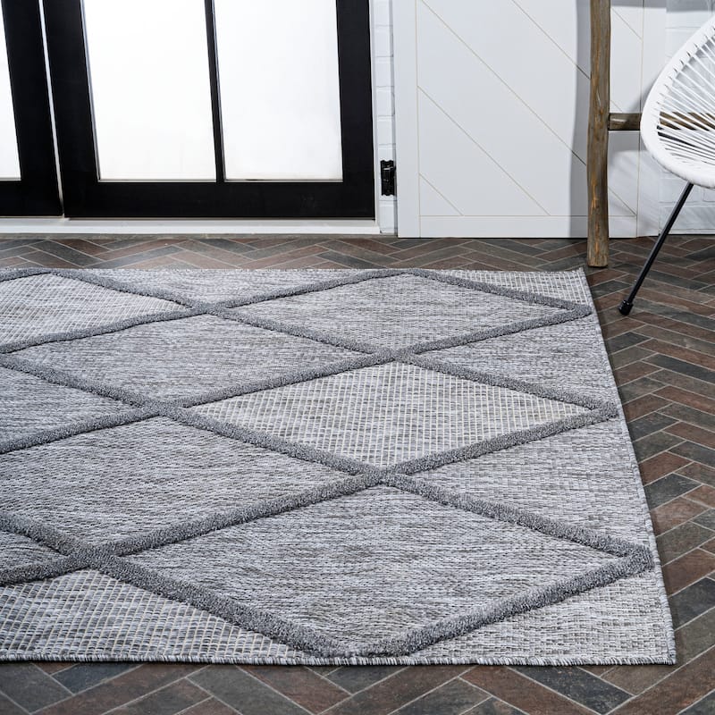 JONATHAN Y Talaia Diamond Trellis Indoor/Outdoor Area Rug