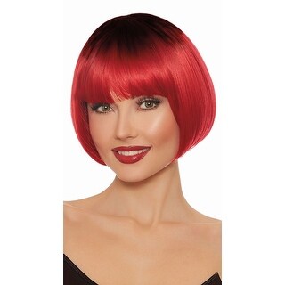 Dip Dye Red Bob Wig Red Black One Size Fits Most Overstock Com Shopping The Best Deals On Lingerie