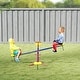preview thumbnail 1 of 7, Outsunny Teeter Totter Outdoor Seesaw 4 Seat Backyard Toy Playground Equipment 3-8 Years Old Kids - See Saw