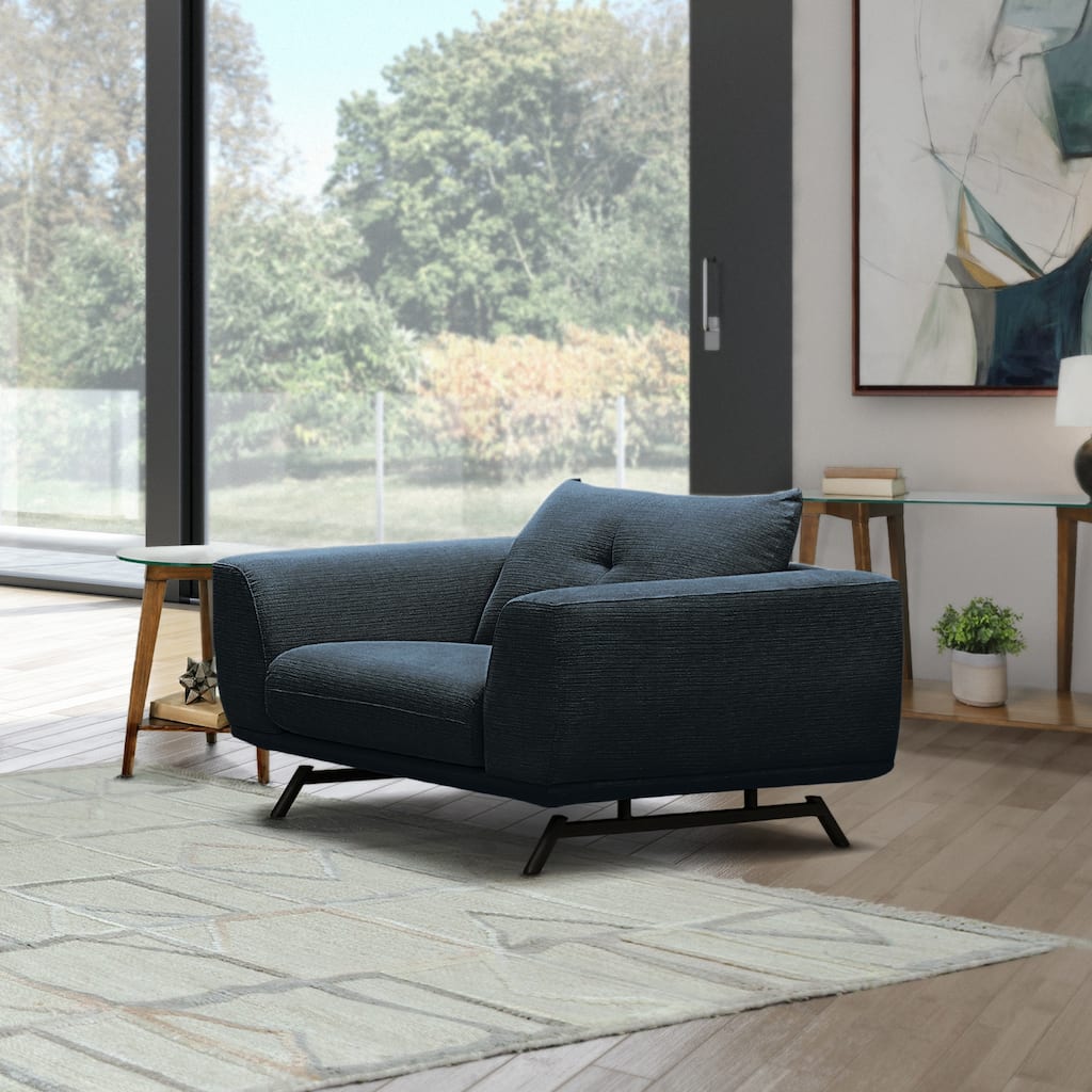 Abbyson Whitney Fabric Chair with Metal Legs