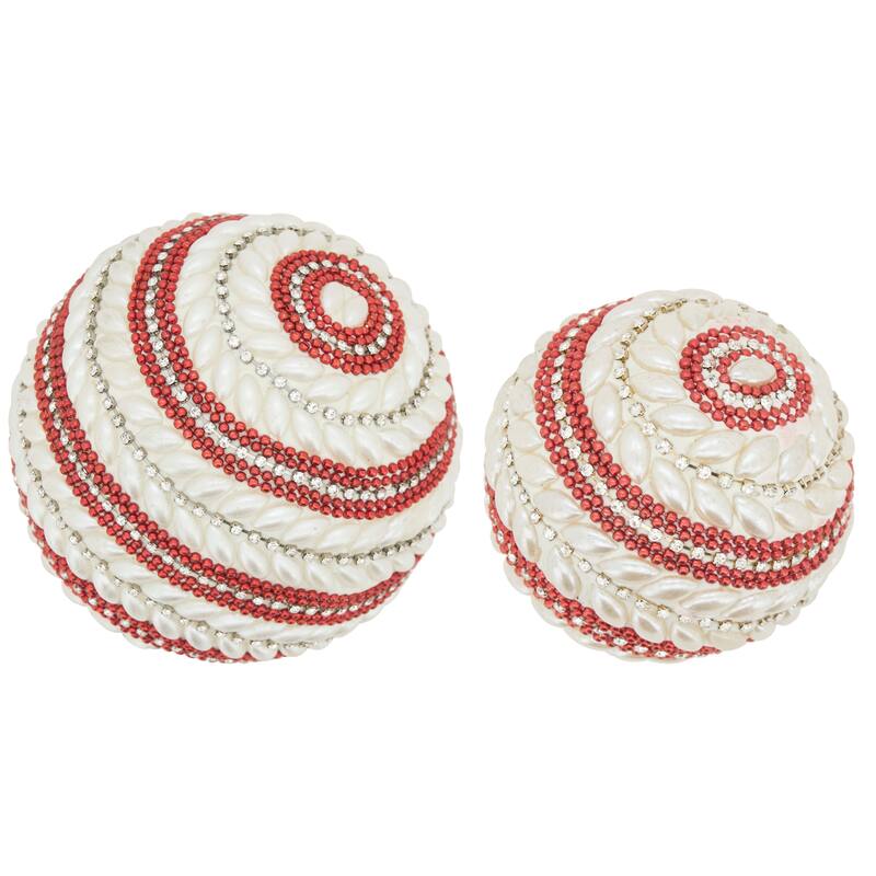 Glimmer Globe Beaded Orb (Set of 4)