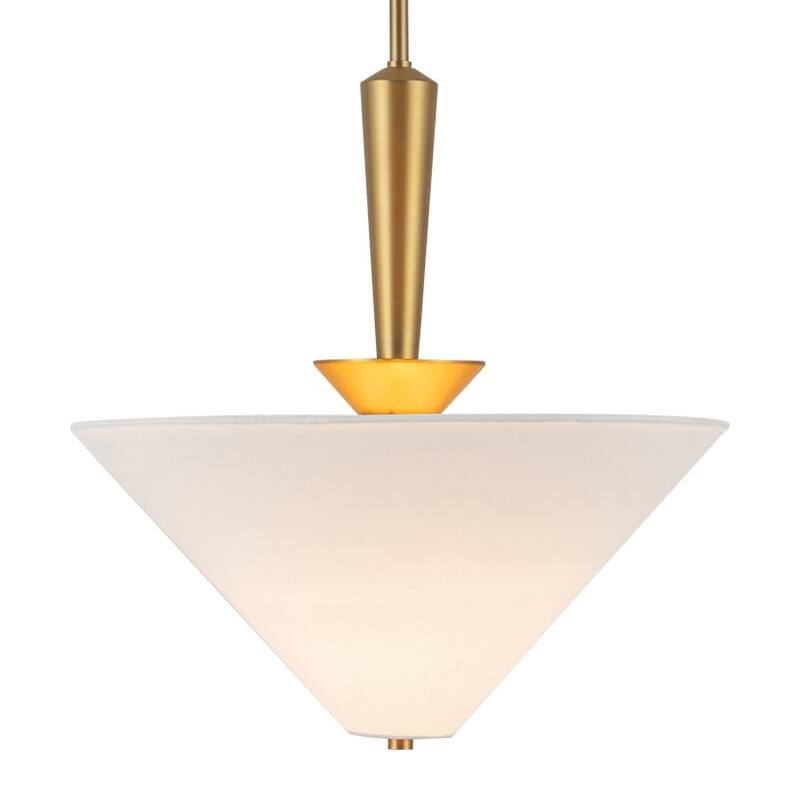 Alora Lighting PD497016 Bridgette 16" Wide Pendant - Brushed Gold / White Linen