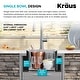 preview thumbnail 7 of 30, Kraus 15 in. Topmount Workstation Stainless Steel Outdoor Kitchen Sink