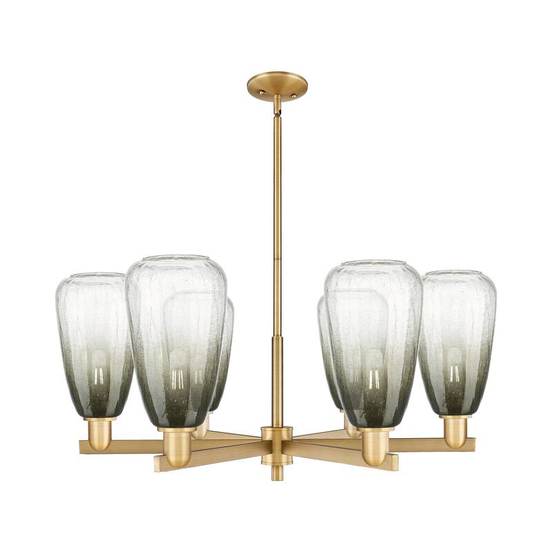 Innovations Lighting Downtown Urban - Brookhaven Almond - 6 Light 24" Stem Hung Chandelier