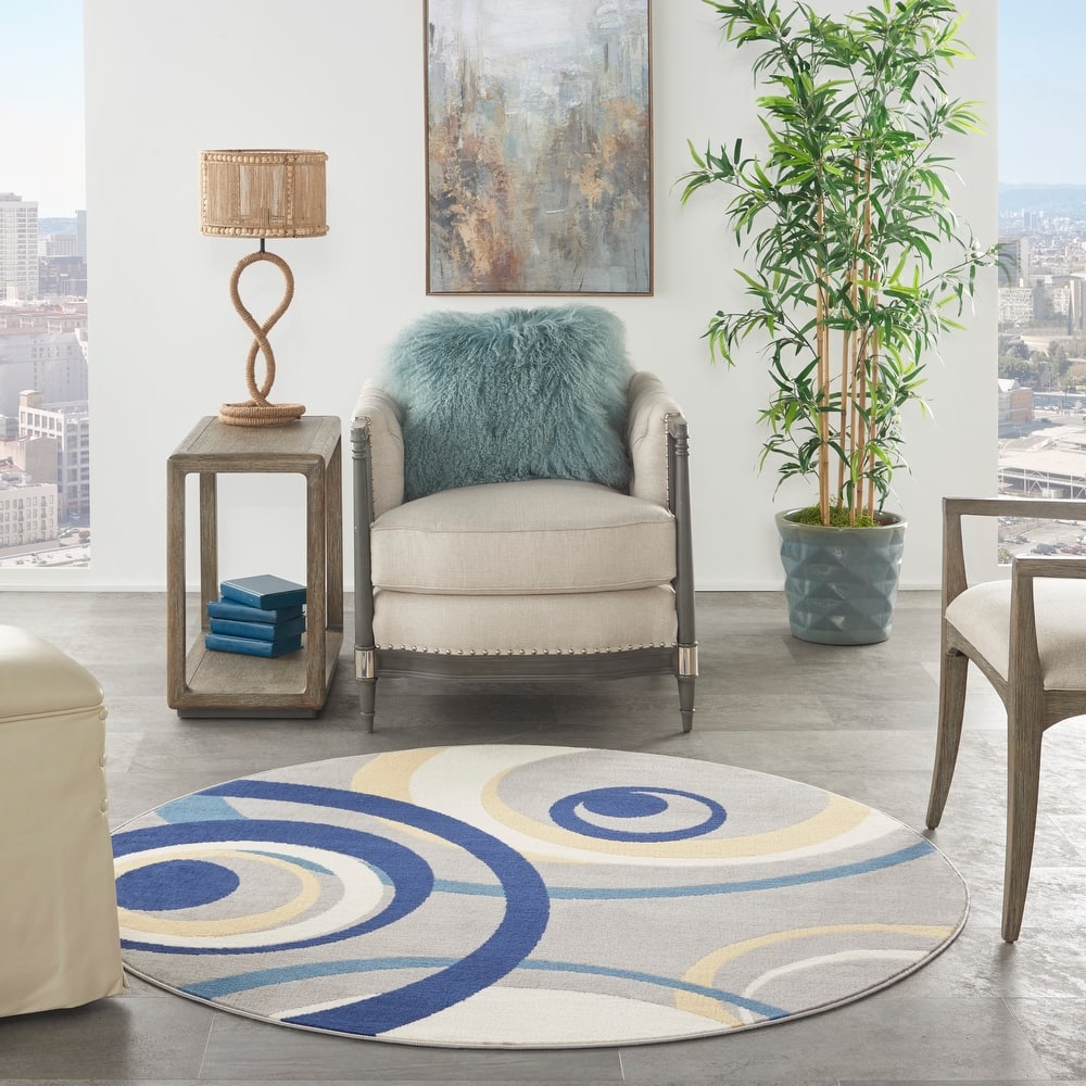 Nourison Grafix Transitional Geometric Abstract Area Rug