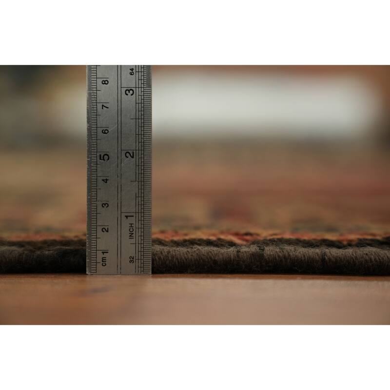 Hand Knotted Oriental 100% Wool Carpet Traditional Geometric Red Bakhtiari Area Rug - 9' 5'' X 6' 9''