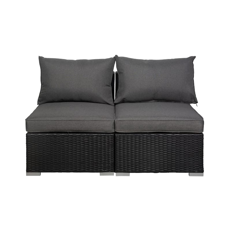 Luxton 64" Wide Outdoor Cushioned Chairs with Coffee Table