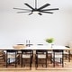 preview thumbnail 5 of 10, 60" Matte Black 8-Blade LED Ceiling Fan with Light and Remote