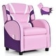 preview thumbnail 2 of 18, Kids Recliner Chair Gaming Sofa PU Leather Armchair w/Side Pockets - 21.5'' x 20'' x 30'' (L x W x H) Pink&Purple