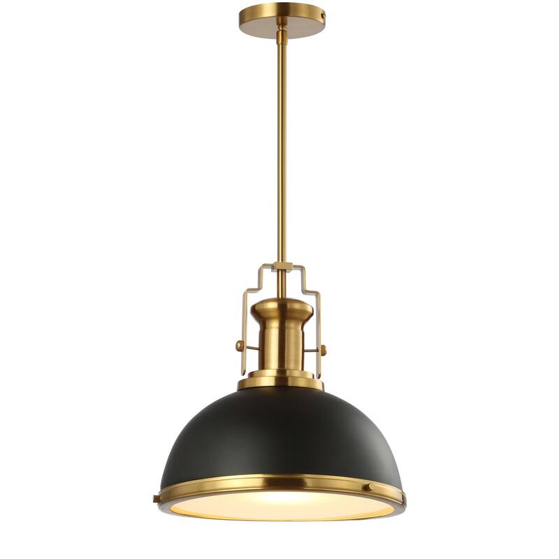 Deere Adjustable Iron/Glass Vintage LED Dome Pendant, by JONATHAN Y