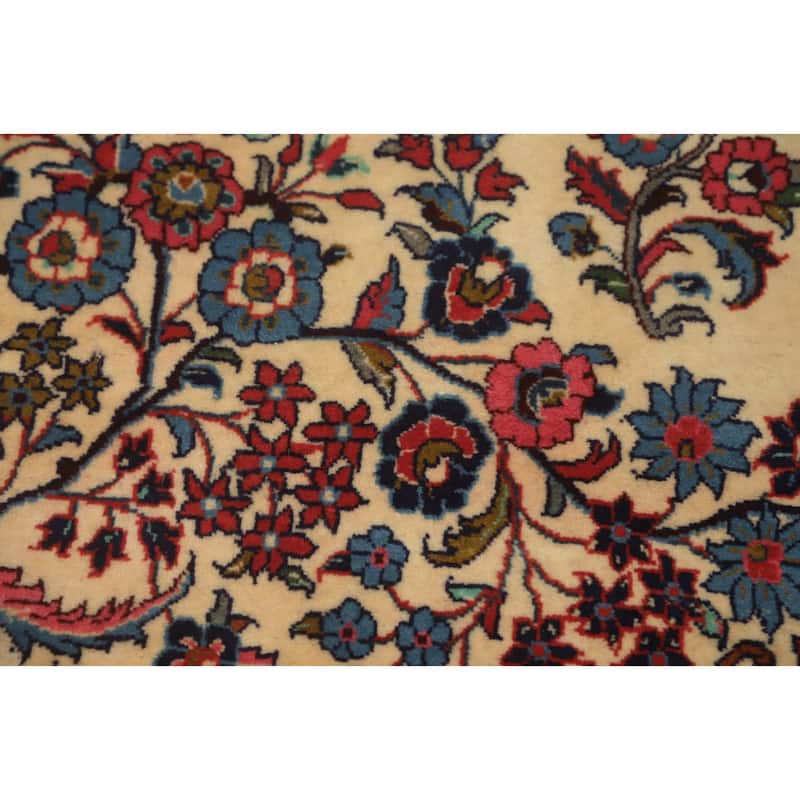 Hand Knotted Oriental 100% Wool Carpet Traditional Floral Beige & Ivories Sarouk Area Rug - 15' 7'' X 11' 2''