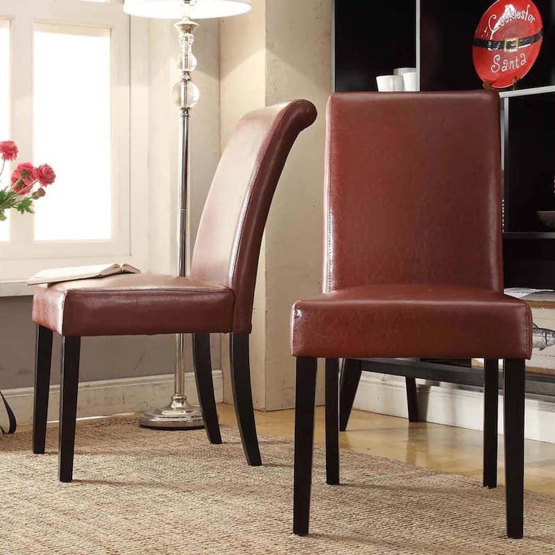 Dorian Faux Leather Upholstered Dining Chair (Set of 2) by iNSPIRE Q Bold