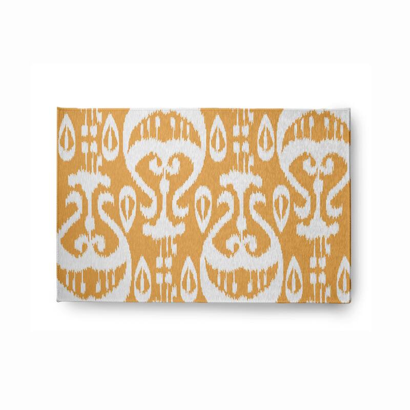 Ikat Soft Chenille Rug - 2' x 3' - Yellow