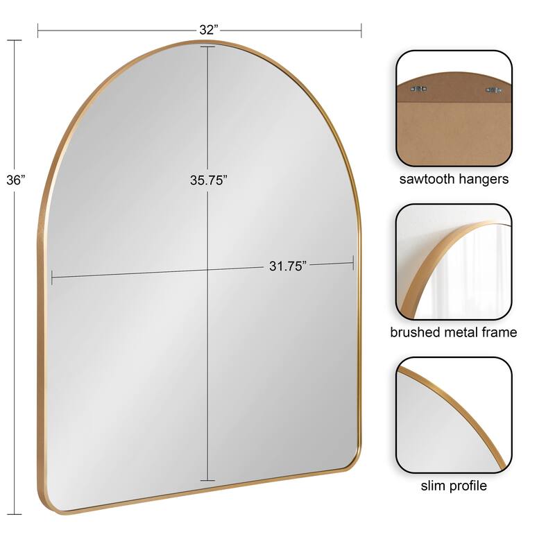 Kate and Laurel Zayda Metal Arch Mirror