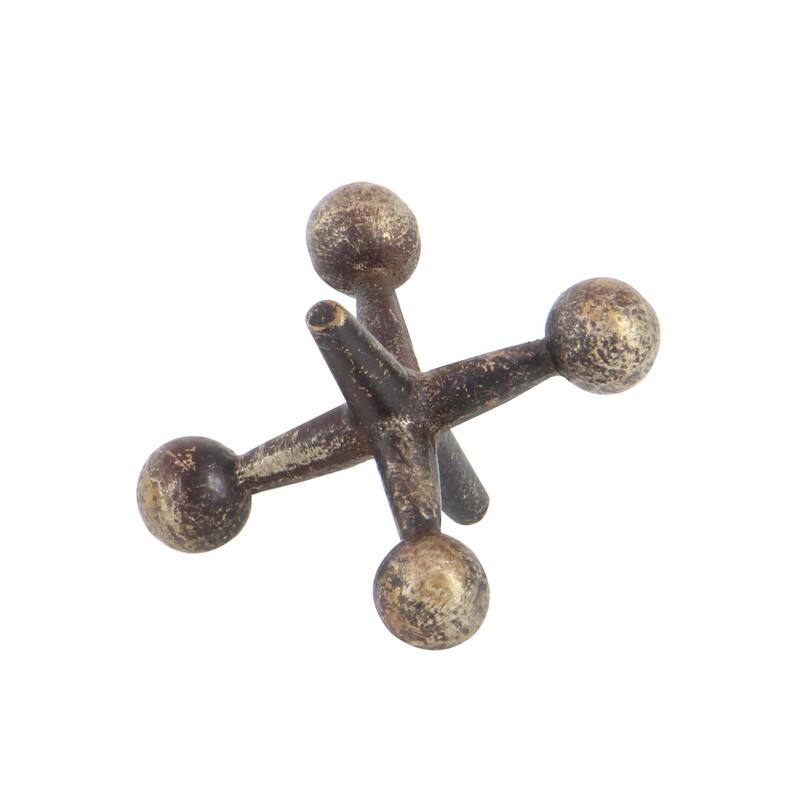 Metal Jack Sculpture - Set of 3 - CosmoLiving by Cosmopolitan - Bronze or Silver or Gray