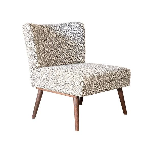 Black And White Wooden Leg Accent Chair Overstock 32247889