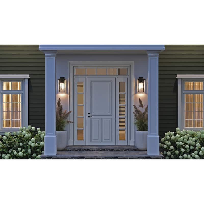 Kichler Lighting Capanna 1-Light Extra-Large Wall Light with Clear Water Glass in Olde Bronze