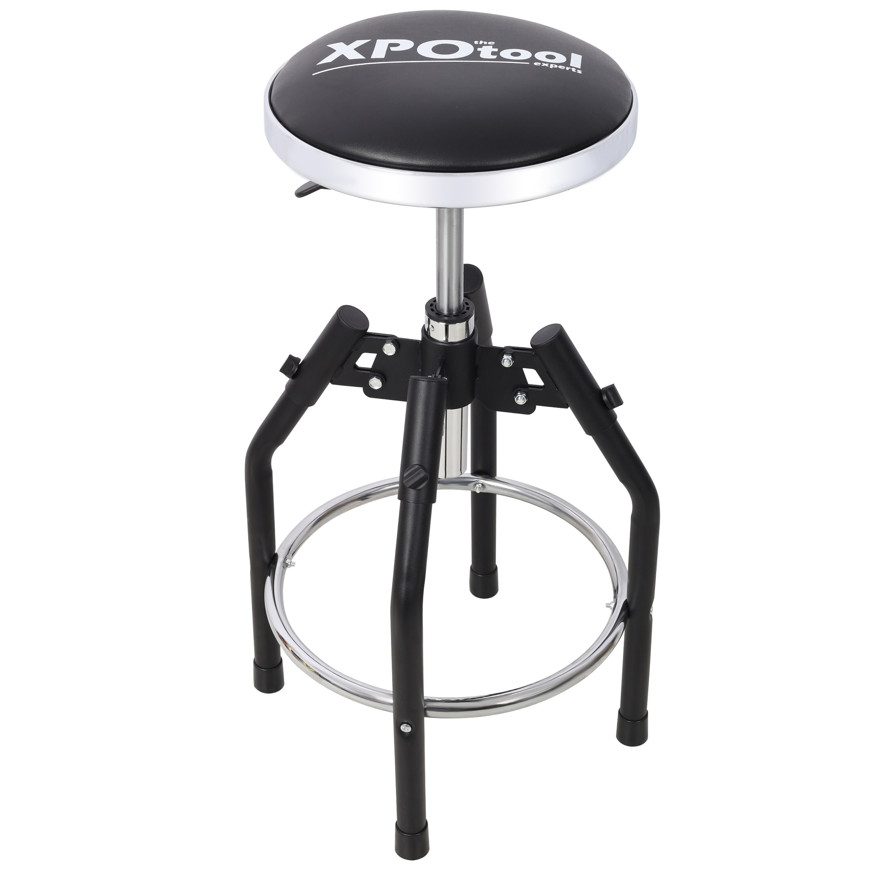 Heavy Duty Adjustable Hydraulic Shop Stool - Black - Bed Bath