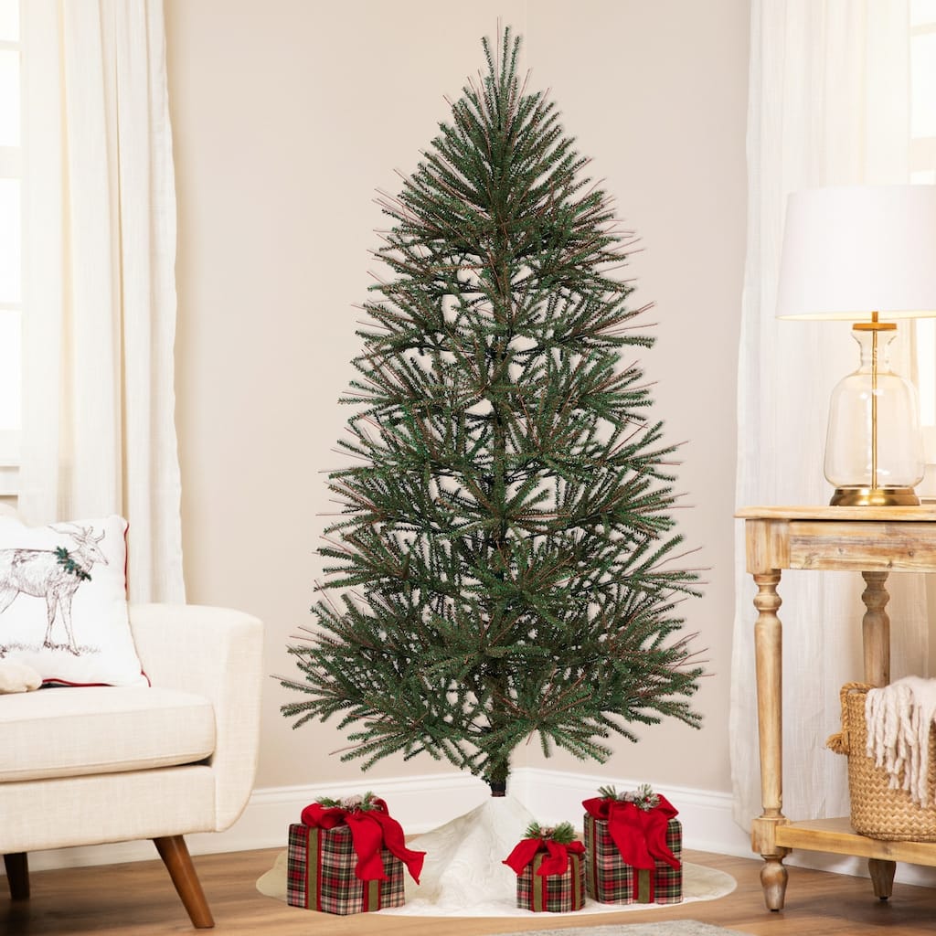 Medium Two-Tone Warsaw Twig Artificial Christmas Tree - 6' - Unlit - 6 Foot