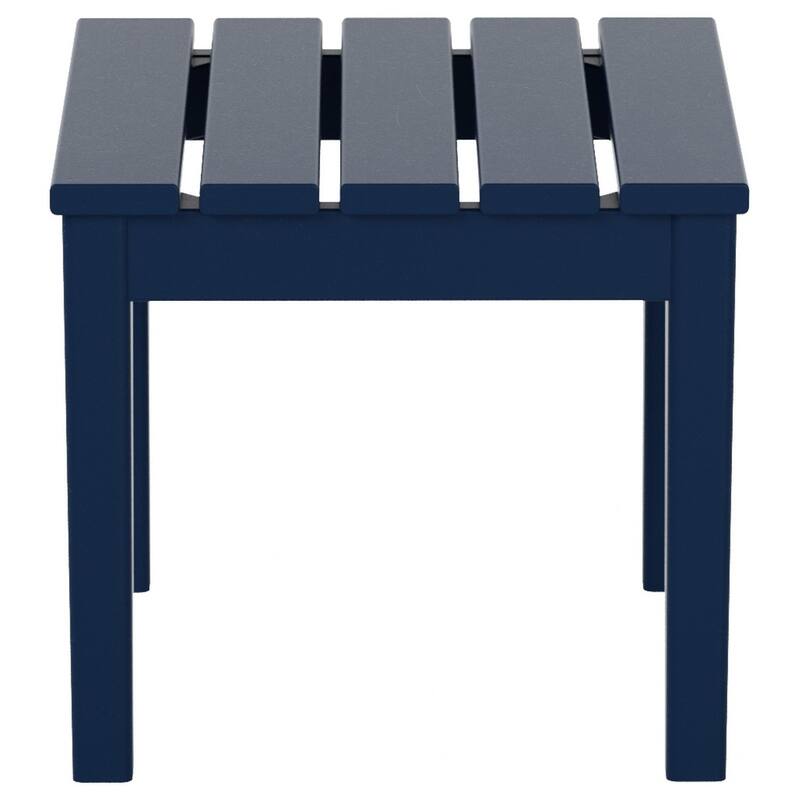 Shoreside HDPE Eco-Friendly All Weather Square Modern 18" Side Table