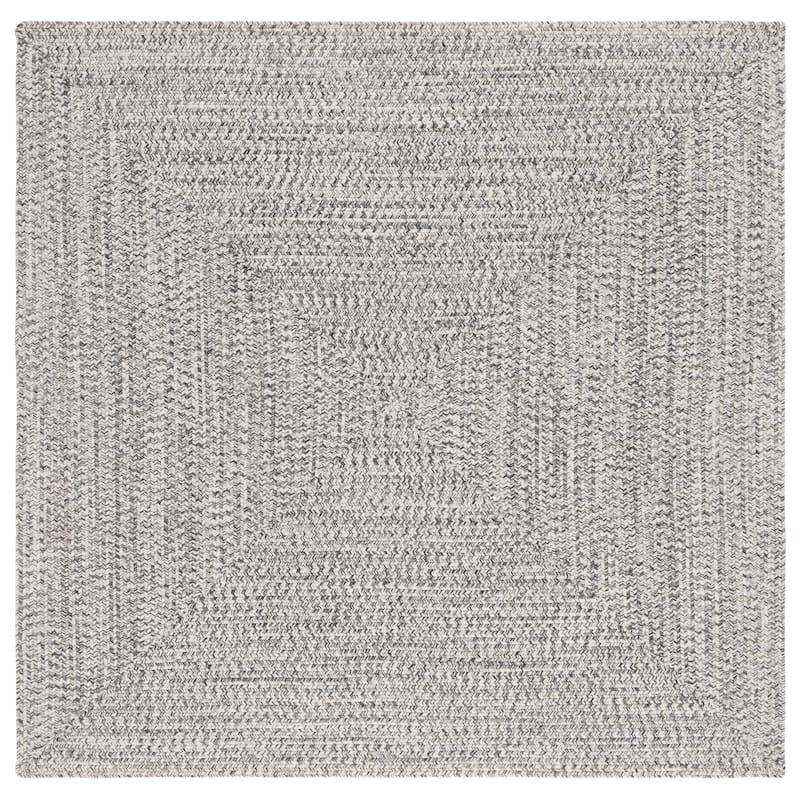 SAFAVIEH Handmade Braided Anthi Casual Rug - 3' Square - Grey/Ivory