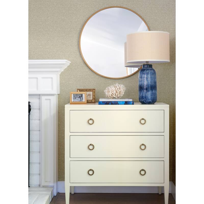 A-Street Prints Minerva Light Brown Texture Geometric Wallpaper