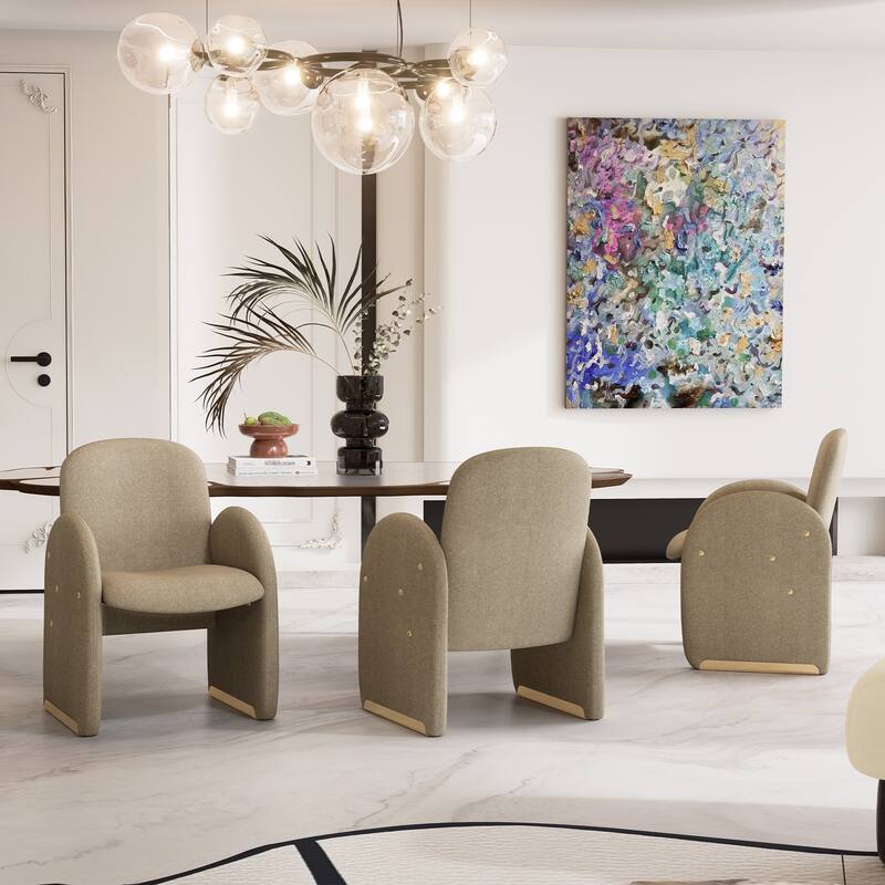 20"x19.7" Oversized Modern Dining Chair Fbaric Upholstered Dining Room Chairs