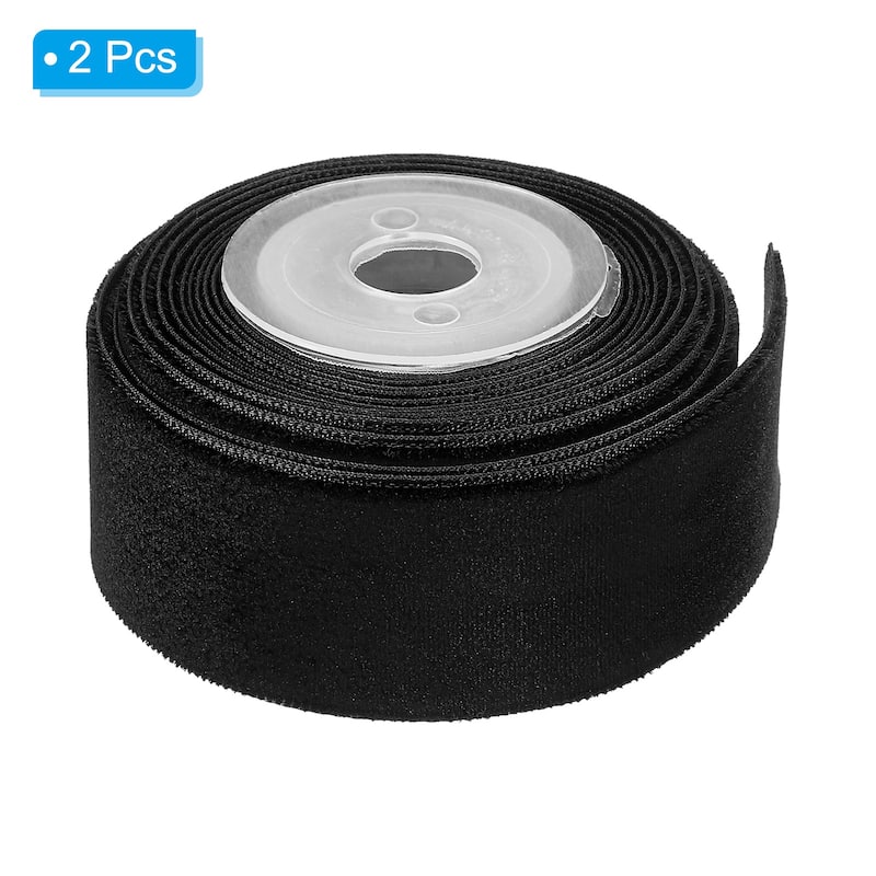 2Pcs 0.98" x 2.18 Yard Ribbon Single Faced Velvet Spool for DIY