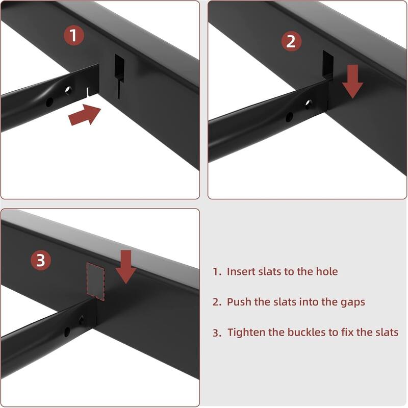 Metal Platform Bed Frame with Headboard & Footboard, 10.8'' Storage, No Box Spring Needed