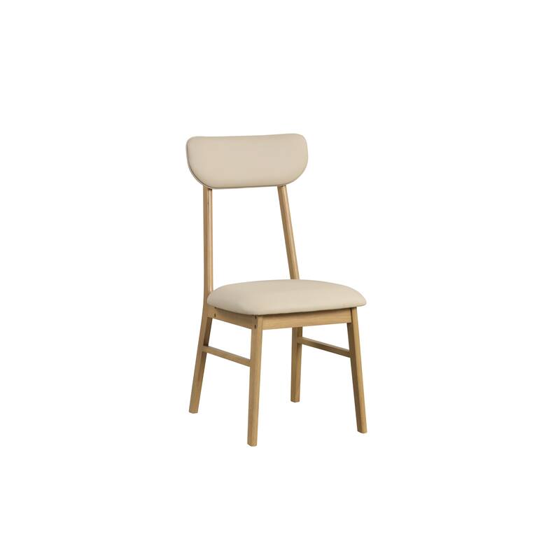 Modern Style 6-Piece Dining Set with Rectangular Table, 4 Open Back Dining Chairs and Bench