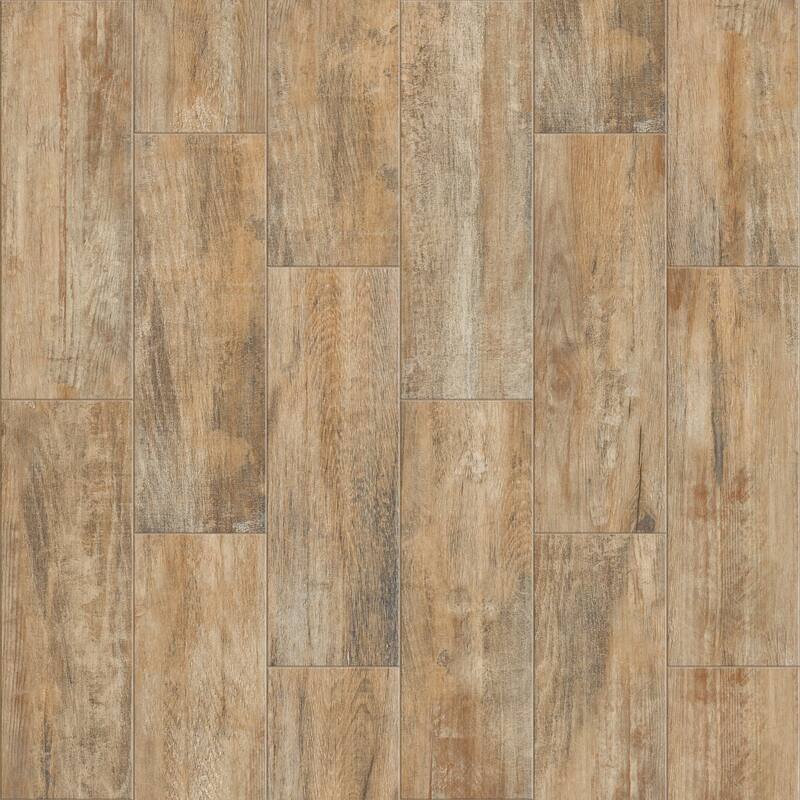 Shaw Olympia - 7" x 22" Rectangle Floor and Wall Tile - Wood Visual - - Natural